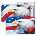 Luggage Tag with 3D Lenticular Image of American Patriotism (Blank)